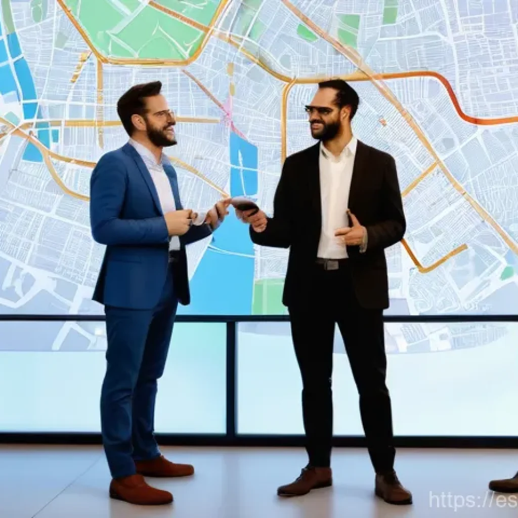 고객 여정 맵핑을 통한 브랜드 충성도 구축 - **Customer Journey Map as a Superpower:**
    "A vibrant, high-angle shot of a diverse group of busi...