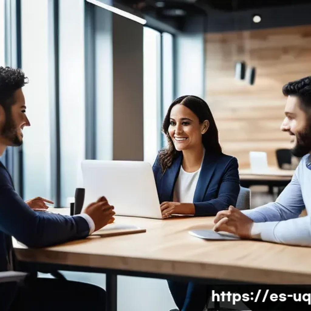 고객 여정 맵핑과 지속 가능한 비즈니스 전략 - A diverse group of Hispanic business professionals collaborating in a modern office setting, using d...