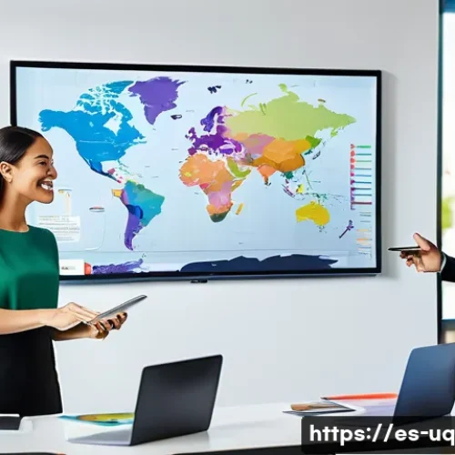 Home 31 고객 여정 맵핑을 위한 온라인 리소스 - A modern office scene showing a diverse team of marketing and customer service professionals collabo...